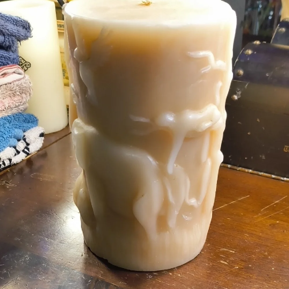 Handcarved Handmade Animal Inprints Candle